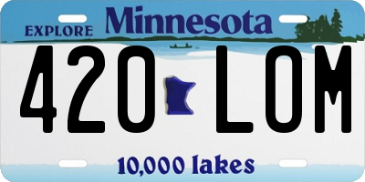 MN license plate 420LOM