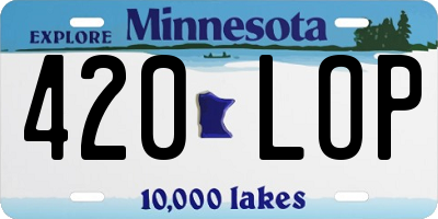 MN license plate 420LOP
