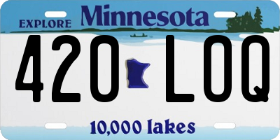 MN license plate 420LOQ