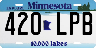 MN license plate 420LPB