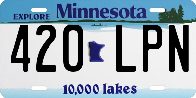 MN license plate 420LPN