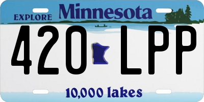 MN license plate 420LPP