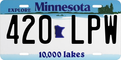 MN license plate 420LPW