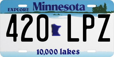 MN license plate 420LPZ