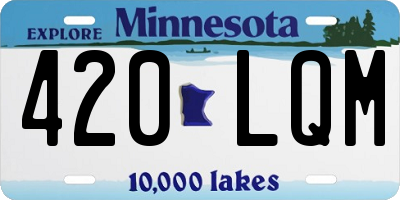 MN license plate 420LQM