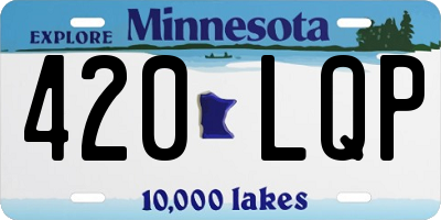 MN license plate 420LQP