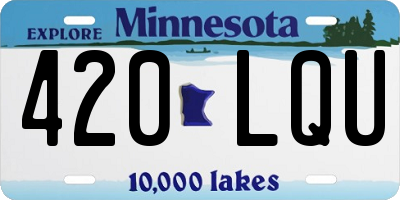MN license plate 420LQU