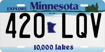 MN license plate 420LQV