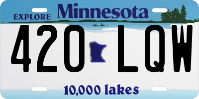 MN license plate 420LQW
