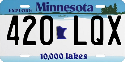 MN license plate 420LQX
