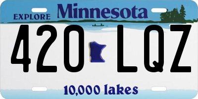MN license plate 420LQZ