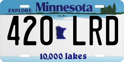 MN license plate 420LRD