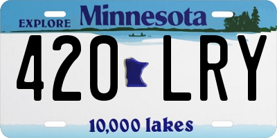 MN license plate 420LRY