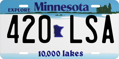 MN license plate 420LSA
