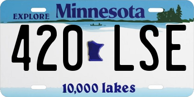 MN license plate 420LSE