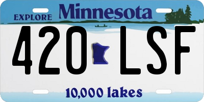 MN license plate 420LSF