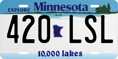 MN license plate 420LSL