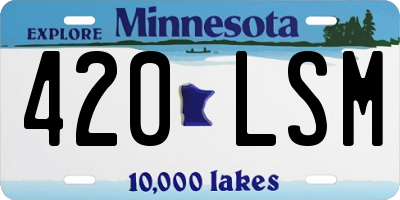 MN license plate 420LSM
