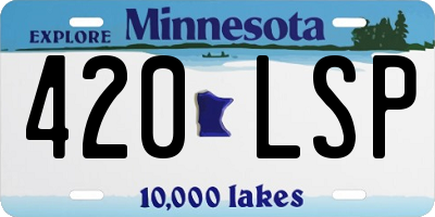 MN license plate 420LSP