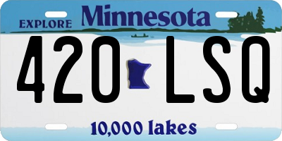 MN license plate 420LSQ
