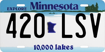 MN license plate 420LSV