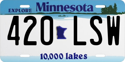 MN license plate 420LSW