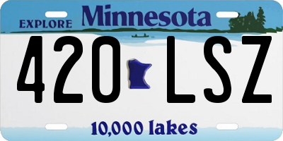 MN license plate 420LSZ