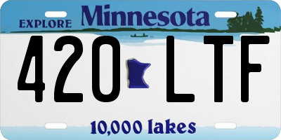 MN license plate 420LTF