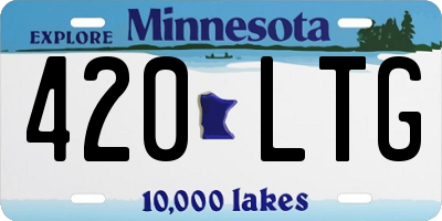 MN license plate 420LTG
