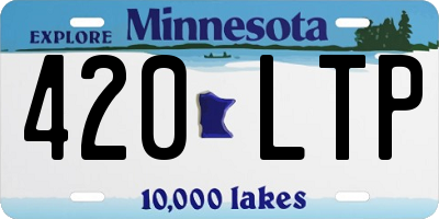 MN license plate 420LTP
