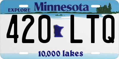 MN license plate 420LTQ