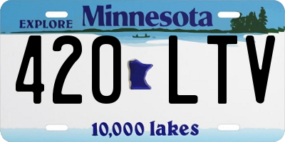 MN license plate 420LTV