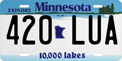 MN license plate 420LUA