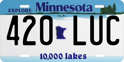 MN license plate 420LUC