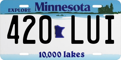 MN license plate 420LUI