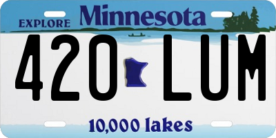 MN license plate 420LUM