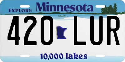 MN license plate 420LUR