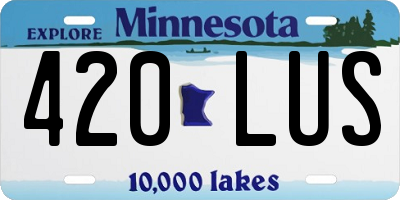 MN license plate 420LUS