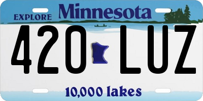MN license plate 420LUZ