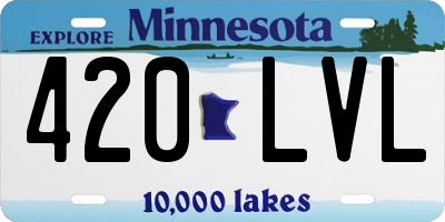 MN license plate 420LVL