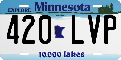 MN license plate 420LVP