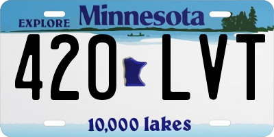 MN license plate 420LVT