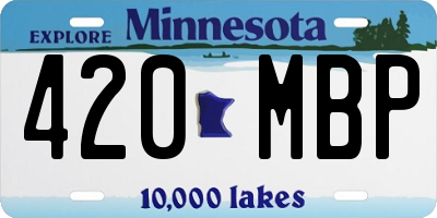 MN license plate 420MBP