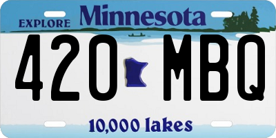 MN license plate 420MBQ