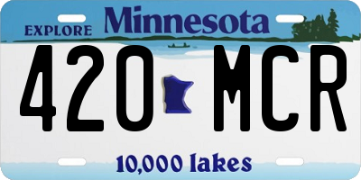 MN license plate 420MCR