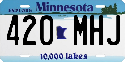 MN license plate 420MHJ