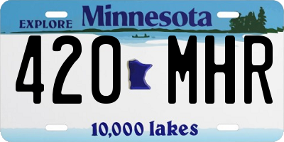 MN license plate 420MHR