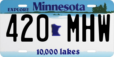 MN license plate 420MHW
