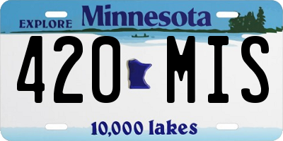 MN license plate 420MIS