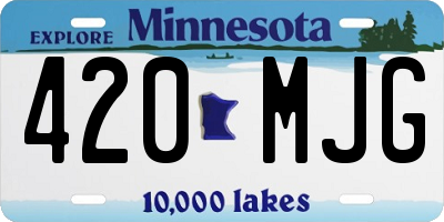 MN license plate 420MJG